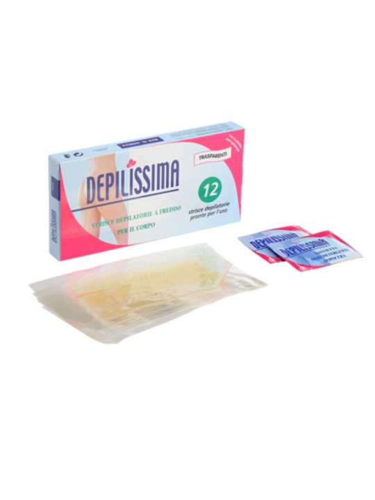 DEPILISSIMA STRISCE DEPILATORIE A FREDDO PER IL CORPO 12pz DEPILISSIMA STRISCE DEPILATORIE A FREDDO PER IL CORPO 12pz