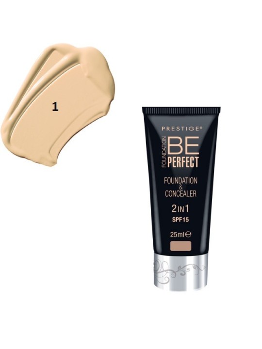 PRESTIGE COSMETICS FONDOTINTA 2IN1 BE PERFECT N.1 PRESTIGE COSMETICS FONDOTINTA 2IN1 BE PERFECT N.1