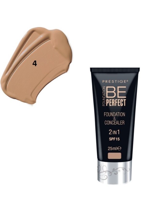 PRESTIGE COSMETICS FONDOTINTA 2IN1 BE PERFECT N.4 PRESTIGE COSMETICS FONDOTINTA 2IN1 BE PERFECT N.4