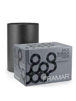 Framar Stagnola Alluminio Goffrato Medium Roll Embossed Back In Black 100,58mt